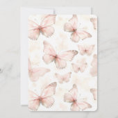 Hübsches Rosa Schmetterlinge Brautparty Einladung (Rückseite)