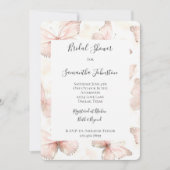Hübsches Rosa Schmetterlinge Brautparty Einladung (Vorderseite)