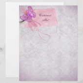 Hübsches rosa Schmetterlingsdesign (Vorne/Hinten)