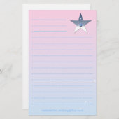 Hübsches rosa Schreibens-Papier für Kinder Briefpapier (Vorne/Hinten)