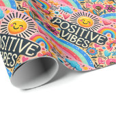 Hübsches Rosa-, Sonnen- und Regenbogenpapier Geschenkpapier (Rolleneckpunkt)