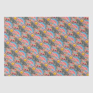 Hübsches Rosa, Sonnen- und Regenbogenpapier Seidenpapier