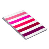 Hübsches rosa Streifen-Notebook Notizblock (Rechte Seite)