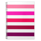 Hübsches rosa Streifen-Notebook Notizblock (Vorderseite)