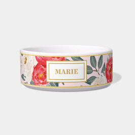 Hübsches Rosa u. Gold/stilvolles botanisches Napf