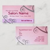 Hübsches Rosa u. Pflaumen-Geschäfts-u. Terminkarte (Vorne/Hinten)