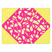 Hübsches rosa und blassgelbes Creme gemustert Tischdecke (Vorderseite (Horizontal))