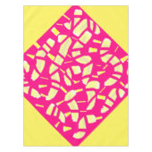 Hübsches rosa und blassgelbes Creme gemustert Tischdecke (Vorderseite)