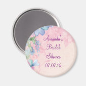 Hübsches rosa und blaues Brautparty Magnet (Vorderseite/Rückseite)