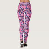 Hübsches rosa und blaues Muster Leggings (Rückseite)