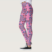 Hübsches rosa und blaues Muster Leggings (Links)