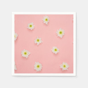 Hübsches Rosa- und Daisy-Design Serviette