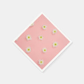 Hübsches Rosa- und Daisy-Design Serviette (Ecke)