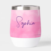 Hübsches Rosa und Gold Ice Creme Cone Personalisie (Rückseite)