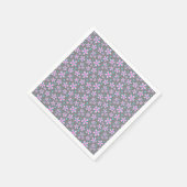 Hübsches Rosa und Graublume Serviette (Ecke)