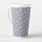 Hübsches Rosa und Graue Blüte Milchtasse (Linke Ecke)