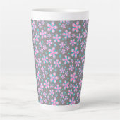 Hübsches Rosa und Graue Blüte Milchtasse (Vorderseite)