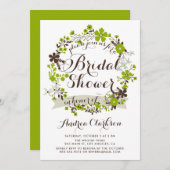 Hübsches Rosa und Graues Brautparty Einladung (Vorne/Hinten)