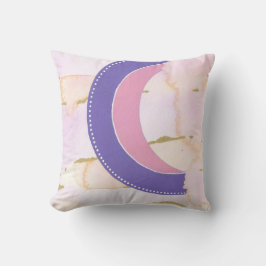 Hübsches Rosa und lila abstrakte Wasserfarbe Kissen