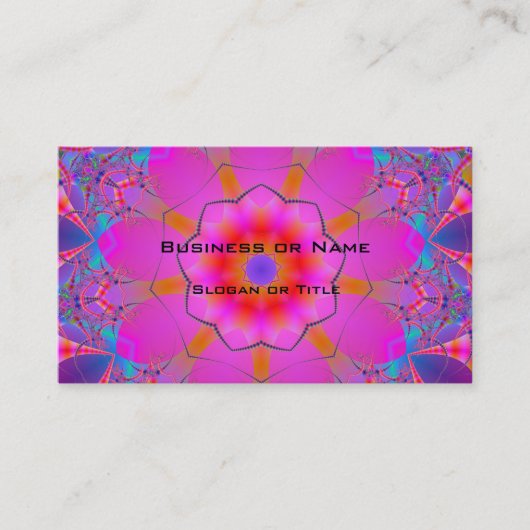 Hübsches Rosa und Lila Mandala Visitenkarte (Vorderseite)