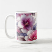 Hübsches Rosa und Lila Shabby Chic Kaffeetasse (Links)
