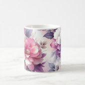 Hübsches Rosa und Lila Shabby Chic Kaffeetasse (Mittel)
