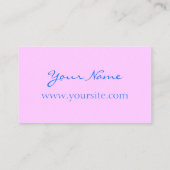 Hübsches Rosa und Pastell Fractalscope Visitenkarte (Rückseite)