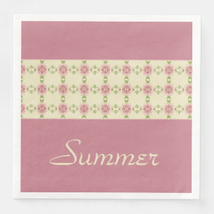 Hübsches Rosa und Rose Tischdekor Serviette