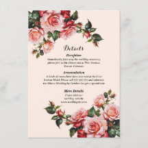 Hübsches Rosa und rote Rosen Hochzeit