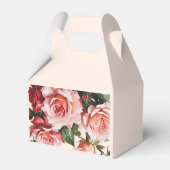 Hübsches Rosa und rote Rosen Hochzeit Geschenkschachtel (Rückseite)