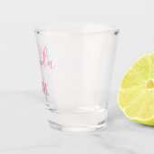 Hübsches Rosa und schicke Braut Schnapsglas (Rechts)