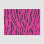 Hübsches rosa und schwarze Tiger Gewebpapier Seidenpapier (Vorderseite)