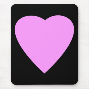 Hübsches rosa und schwarzes Liebe-Herz Mousepad