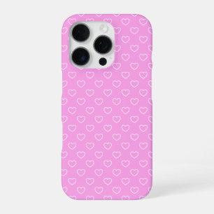 Hübsches Rosa und Süßes Weißes Muster iPhone 16 Pro Hülle