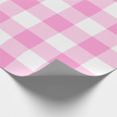 Hübsches Rosa und Weiß Gingham Big Pattern Geschenkpapier (Ecke)