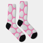 Hübsches Rosa und Weißer Golf Ball drucken Socken (Rechts)
