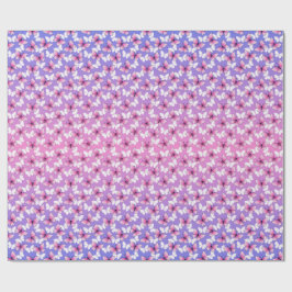 Hübsches rosa und weißes Schmetterlings-Rundkissen Geschenkpapier