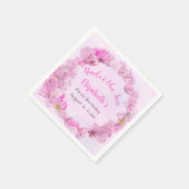 Hübsches Rosa unter dem Meeresmädchen zum Geburtst Serviette (Ecke)