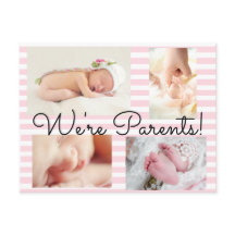 Hübsches Rosa "Wir sind Eltern" Geburtserklärung