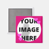 Hübsches Rosa wirft das Bild auf Magnet (Vorderseite/Rückseite)