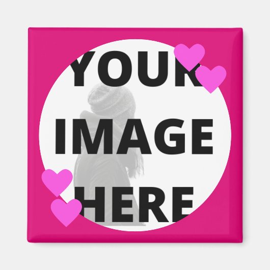 Hübsches Rosa wirft das Bild auf Magnet (Vorne)