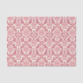 Hübsches rosa Zierdamastmuster Seidenpapier