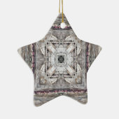 Hübsches rosafarbenes Aztekemuster Inspiriert Must Keramik Ornament (Rechts)