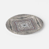 Hübsches rosafarbenes Aztekemuster Inspiriert Must Pappteller (Schrägansicht)