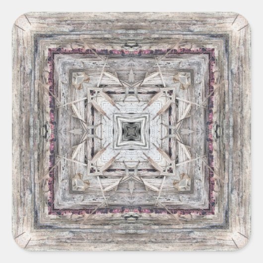 Hübsches rosafarbenes Aztekemuster Inspiriert Must Quadratischer Aufkleber (Vorderseite)