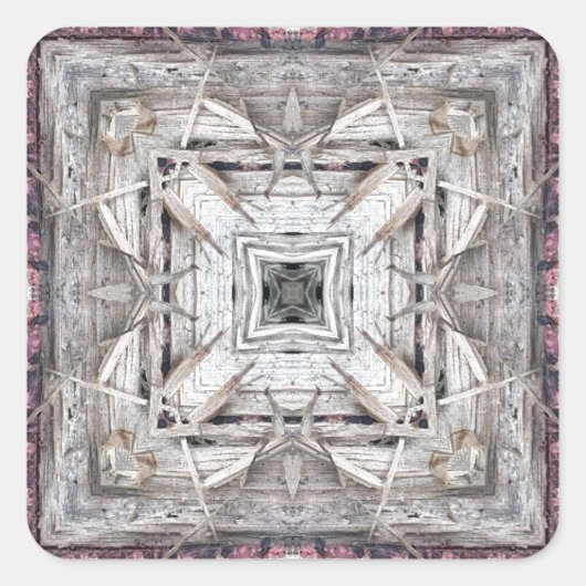 Hübsches rosafarbenes Aztekemuster Inspiriert Must Quadratischer Aufkleber (Vorderseite)