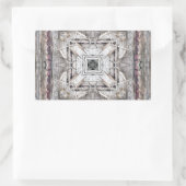 Hübsches rosafarbenes Aztekemuster Inspiriert Must Rechteckiger Aufkleber (Tasche)