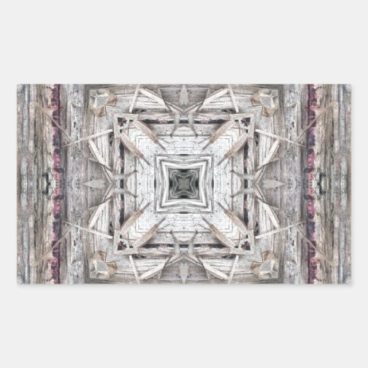 Hübsches rosafarbenes Aztekemuster Inspiriert Must Rechteckiger Aufkleber (Vorderseite)