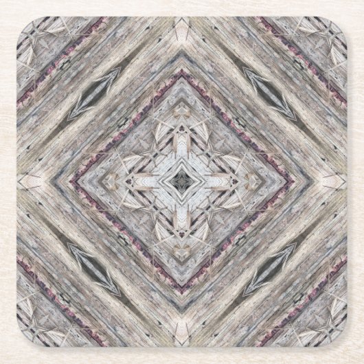 Hübsches rosafarbenes Aztekemuster Inspiriert Must Rechteckiger Pappuntersetzer (Vorderseite)