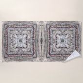 Hübsches rosafarbenes Aztekemuster Inspiriert Must Strandtuch (Vorderseite)